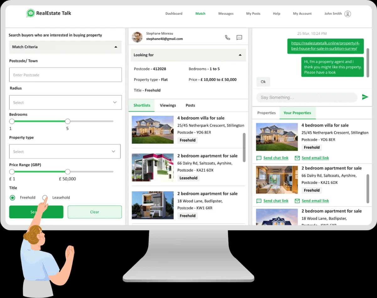 Mobile phone displaying real estate community members answering property questions