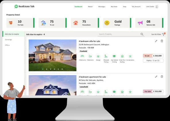 Illustration of a smartphone user posting thoughts and questions to the real estate community